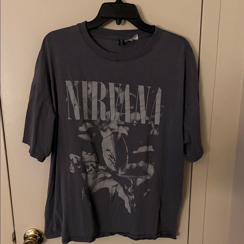 NIRVANA Short Sleeve Graphic Tee — Slate Gray